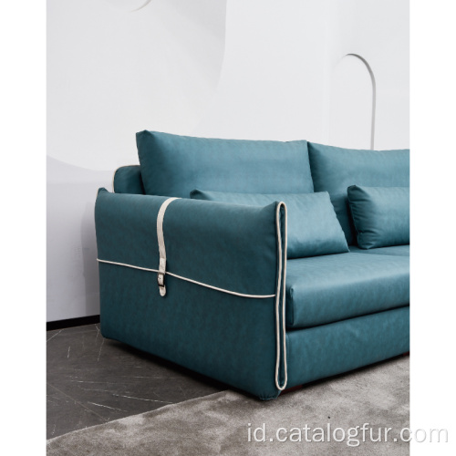 Eropa Desain Kursi Modern Dengan Konsol Dan Pemegang Cangkir Listrik Kursi Kulit Sofa Set Perabot Ruang Tamu